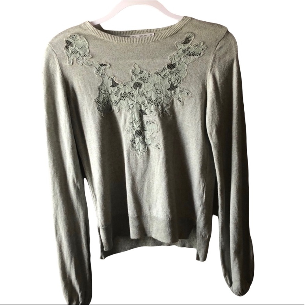 {Zara Knit} Mint Green Light Sweater